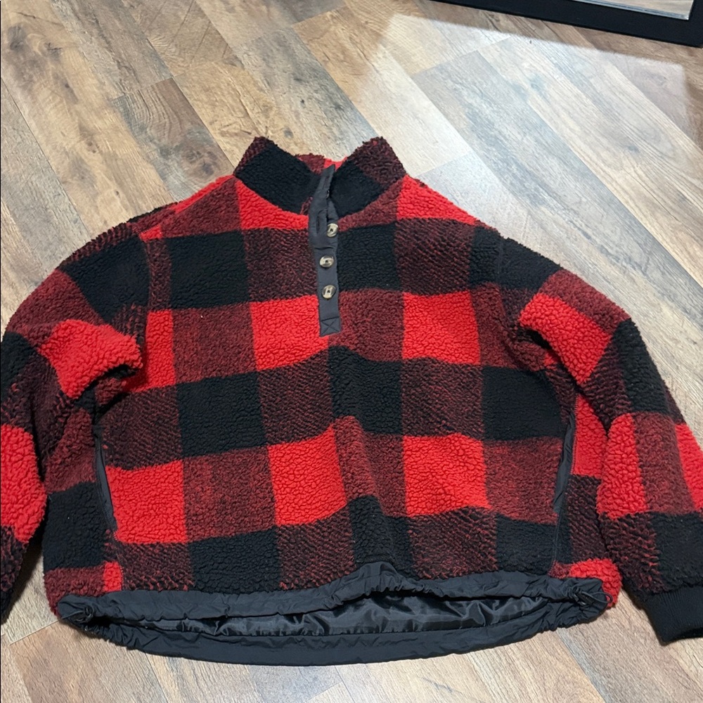 Red and Black Plaid Women’s Jacket